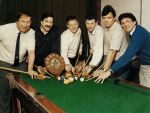 Corperate Pool Champions 1st<br>Derek Hamer, Stuart Cameron, Patric ?, Graham Edney, Steve Jones and Bob Law